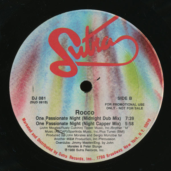 Rocco - One Passionate Night | Sutra Records (DJ 081)