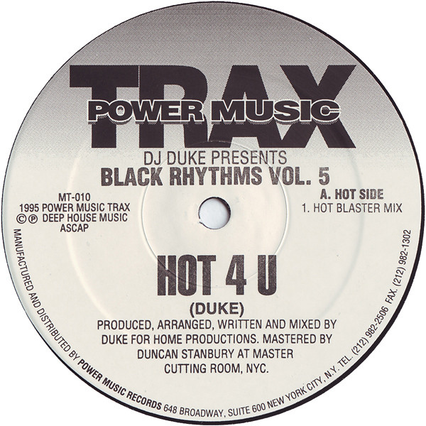 DJ Duke Presents Black Rhythms - Hot 4 U (The Hot Mixes) | Power Music Trax (MT-010) - 2