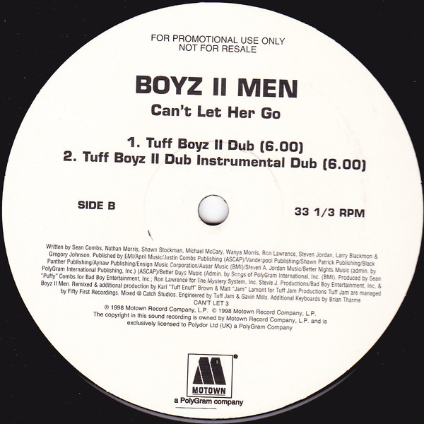Boyz II Men - Can't Let Her Go (Tuff Jam Remixes) | Motown (CAN'T LET 3) - 2