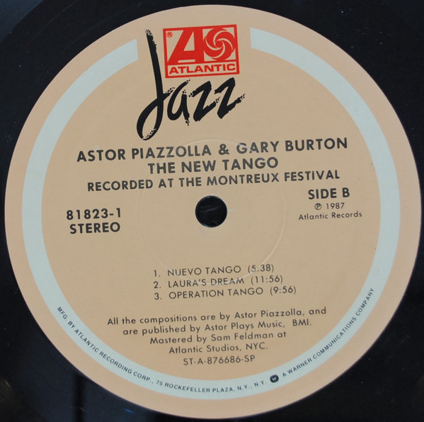 Astor Piazzolla & Gary Burton - The New Tango | Atlantic (81823-1) - 4 Astor Piazzolla & Gary Burton - The New Tango | Atlantic (81823-1) - 4
