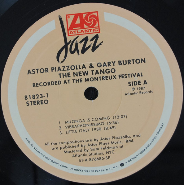 Astor Piazzolla & Gary Burton - The New Tango | Atlantic (81823-1) - 3 Astor Piazzolla & Gary Burton - The New Tango | Atlantic (81823-1) - 3