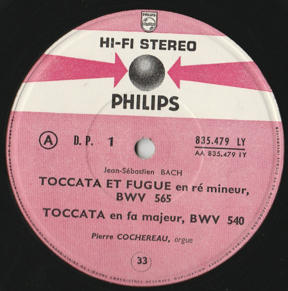 Johann Sebastian Bach - Pierre Cochereau - Les Grandes Toccatas Pour Orgue | Philips (835.479 LY)