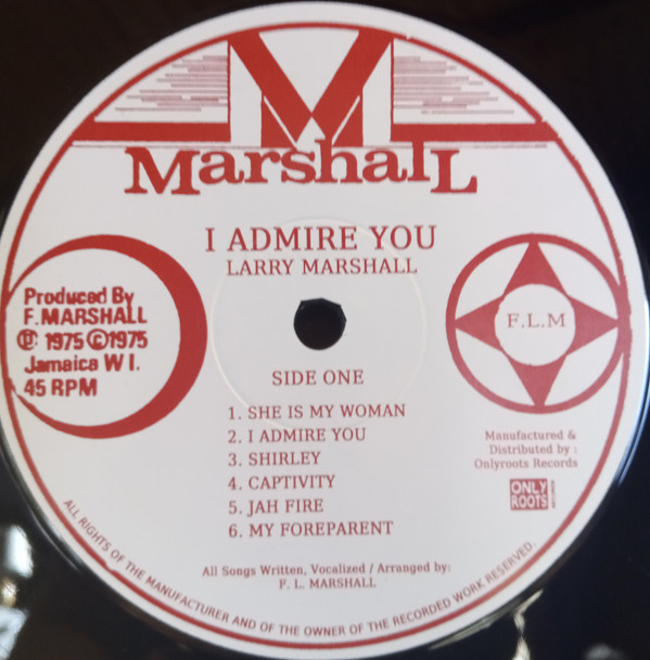 Larry Marshall - I Admire You | Marshall (Marshall LM001LP) - 3