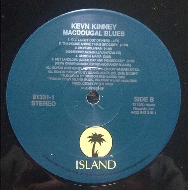 Kevn Kinney - MacDougal Blues | Island Records (7 91331-1) - 2