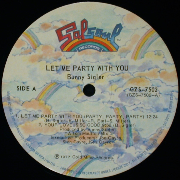 Bunny Sigler - Let Me Party With You | Gold Mind Records (GZS-7502) - main Bunny Sigler - Let Me Party With You | Gold Mind Records (GZS-7502) - main