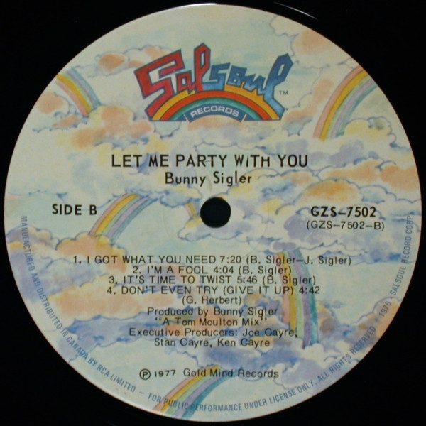 Bunny Sigler - Let Me Party With You | Gold Mind Records (GZS-7502) - 2 Bunny Sigler - Let Me Party With You | Gold Mind Records (GZS-7502) - 2