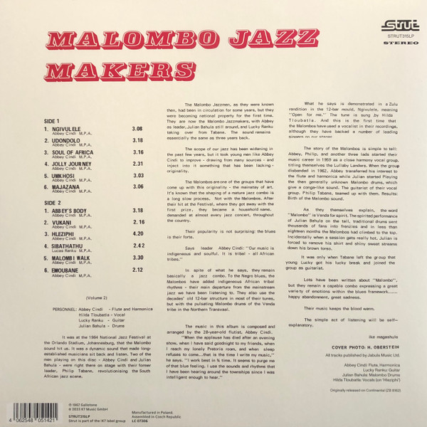 Malombo Jazz Makers - Malombo Jazz Makers Vol. 2 | Strut (STRUT315LP) Malombo Jazz Makers - Malombo Jazz Makers Vol. 2 | Strut (STRUT315LP)