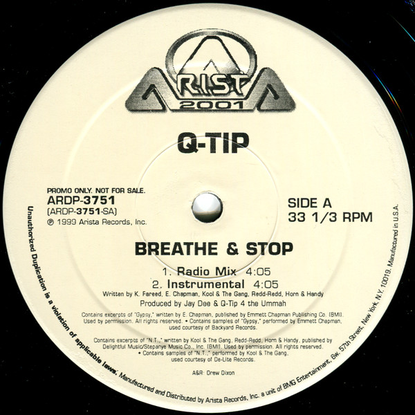 Q-Tip - Breathe & Stop | Arista (ARDP-3751) - main