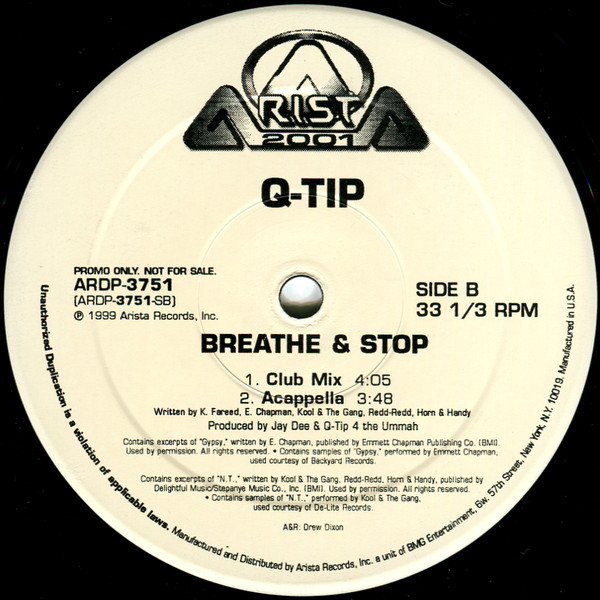 Q-Tip - Breathe & Stop | Arista (ARDP-3751) - 2