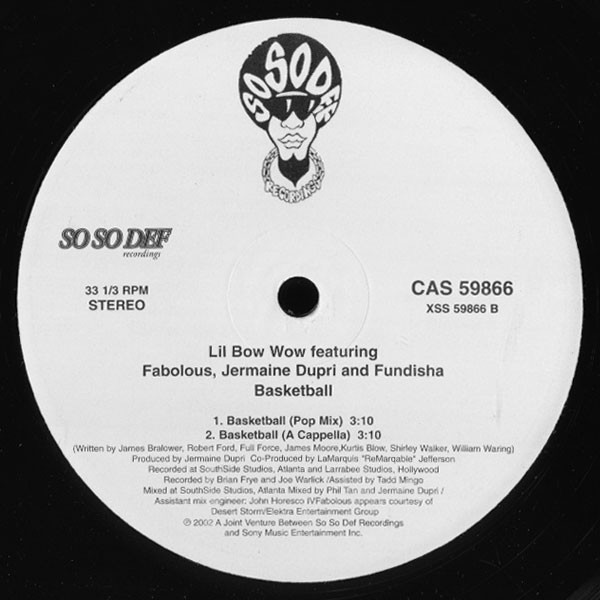 Lil' Bow Wow Featuring Fabulous / Jermaine Dupri And Fundisha - Basketball | So So Def (CAS 59866)