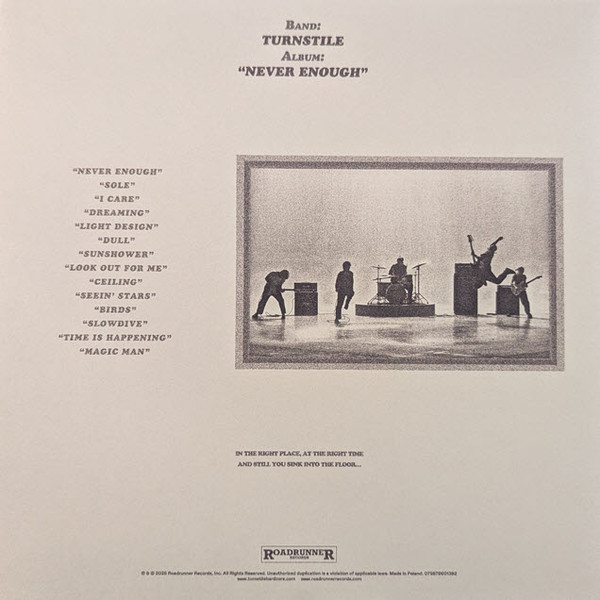 Turnstile - NEVER ENOUGH | Roadrunner Records (075678601392) - 2