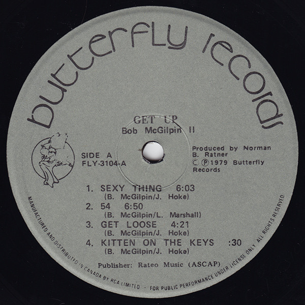 Bob McGilpin II - Get Up | Butterfly Records (FLY 3104)