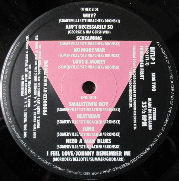 Bronski Beat - The Age Of Consent | Forbidden Fruit (BITLP 1) - 4