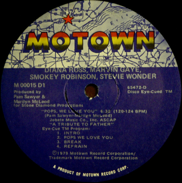Diana Ross , Marvin Gaye , Smokey Robinson , Stevie Wonder - Pops, We Love You | Motown (M 00015D1) - 3