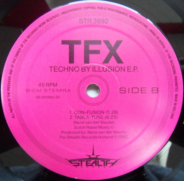TFX - Techno By Illusion E.P. | Stealth Records (STR 3692)