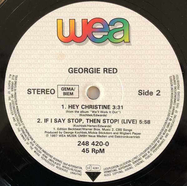 Georgie Red - Keep Me In Your Heart | WEA (248 420-0) - 4 Georgie Red - Keep Me In Your Heart | WEA (248 420-0) - 4
