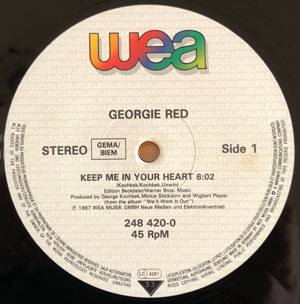 Georgie Red - Keep Me In Your Heart | WEA (248 420-0) - 3 Georgie Red - Keep Me In Your Heart | WEA (248 420-0) - 3