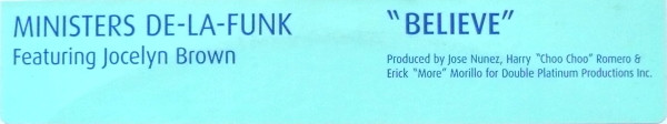 Ministers De-La-Funk Featuring Jocelyn Brown - Believe | Subliminal (SUB 21) - 4