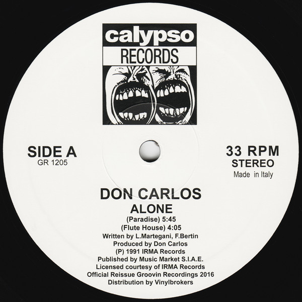 Don Carlos - Alone | Calypso Records (GR 1205)