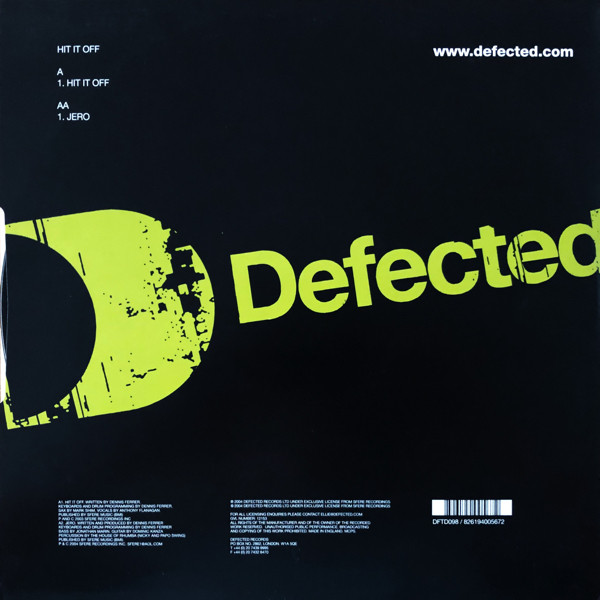 Dennis Ferrer - Hit It Off / Jero (USED) | Defected (DFTD098) - 2