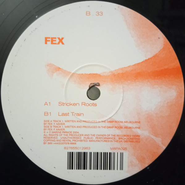 Fex - Stricken Roots / Last Train | Marine Parade (MAPA025) - main