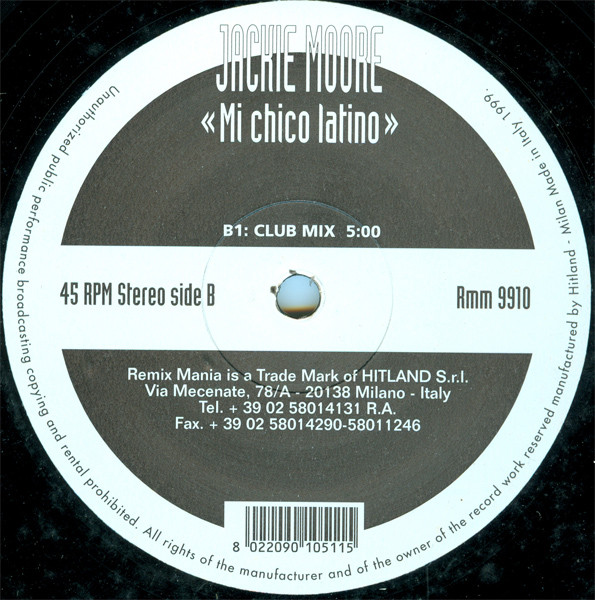 Jackie Moore - Mi Chico Latino | Remix Mania (RMM 9910) - 2