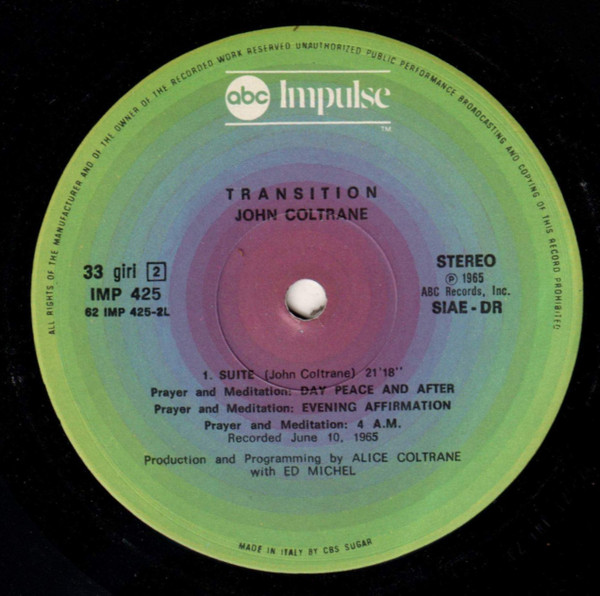 John Coltrane - Transition | Impulse! (IMP 425) - 4
