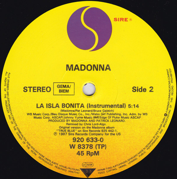 Madonna - La Isla Bonita | Sire (920 633-0) - 4