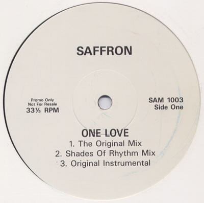 Saffron - One Love | WEA (SAM 1003) - main
