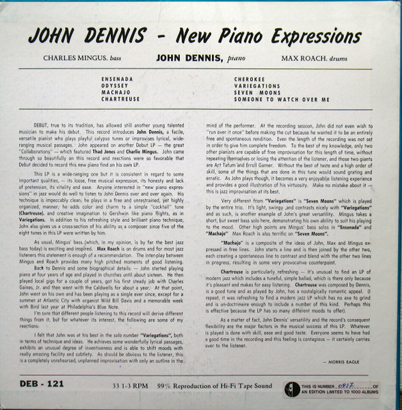John Dennis - New Piano Expressions | Debut Records (DEB-121) - 2