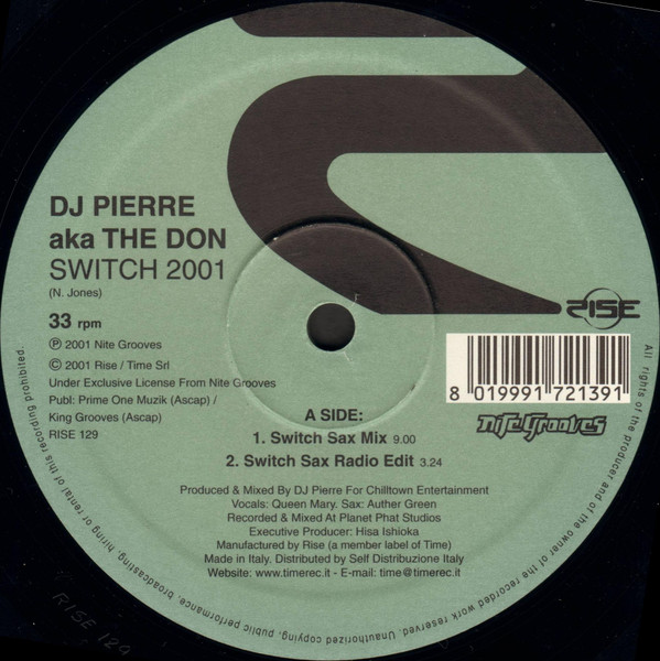 DJ Pierre Aka The Don - Switch 2001 | Rise (RISE 129) - 3