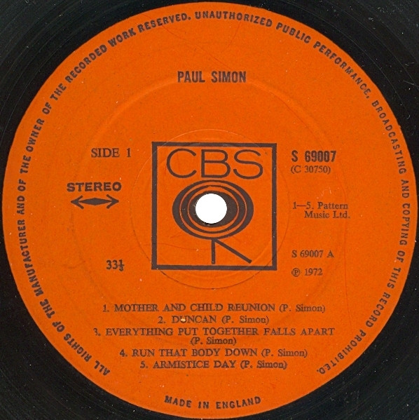 Paul Simon - Paul Simon | CBS (69007) - 2 Paul Simon - Paul Simon | CBS (69007) - 2