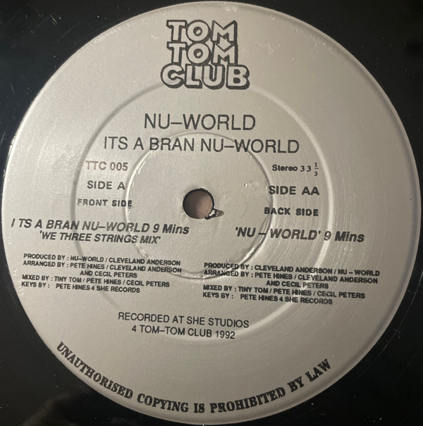 Nu-World - Its A Bran Nu-World | Tom-Tom Club (TTC005) - 3