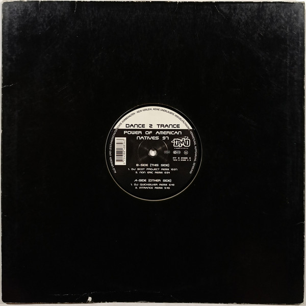 Dance 2 Trance - Power Of American Natives 97 | Maddog (7243 8 84885 6 3) - main