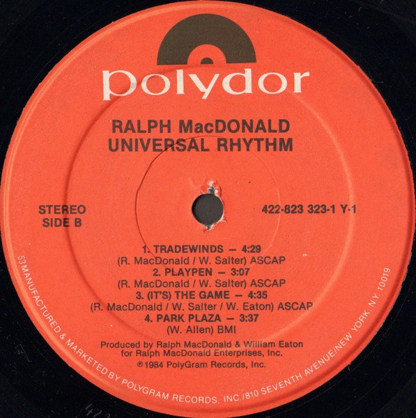Ralph MacDonald - Universal Rhythm | Polydor (422-823 323-1 Y-1) - 4
