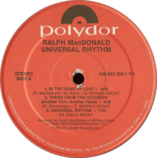 Ralph MacDonald - Universal Rhythm | Polydor (422-823 323-1 Y-1) - 3