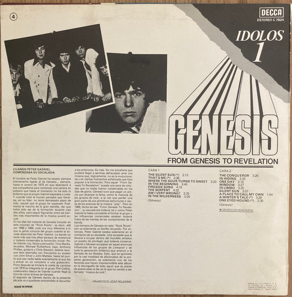 Genesis - From Genesis To Revelation | Decca (C 7824) - 2 Genesis - From Genesis To Revelation | Decca (C 7824) - 2