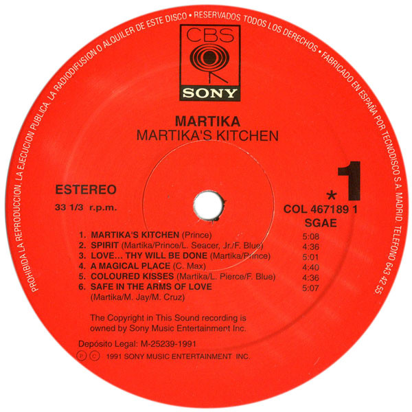 Martika - Martika's Kitchen | CBS/Sony (COL 467189 1) - 3