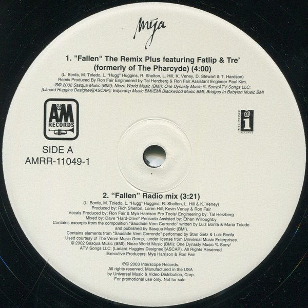 Mya - Fallen | A&M Records (AMRR-11049-1)