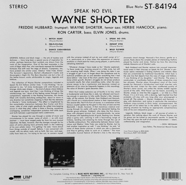 Wayne Shorter - Speak No Evil | Blue Note (0744042) - 2