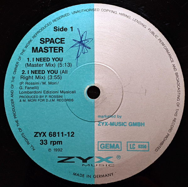 Space Master - I Need You | ZYX Music (ZYX 6811-12) - 3 Space Master - I Need You | ZYX Music (ZYX 6811-12) - 3