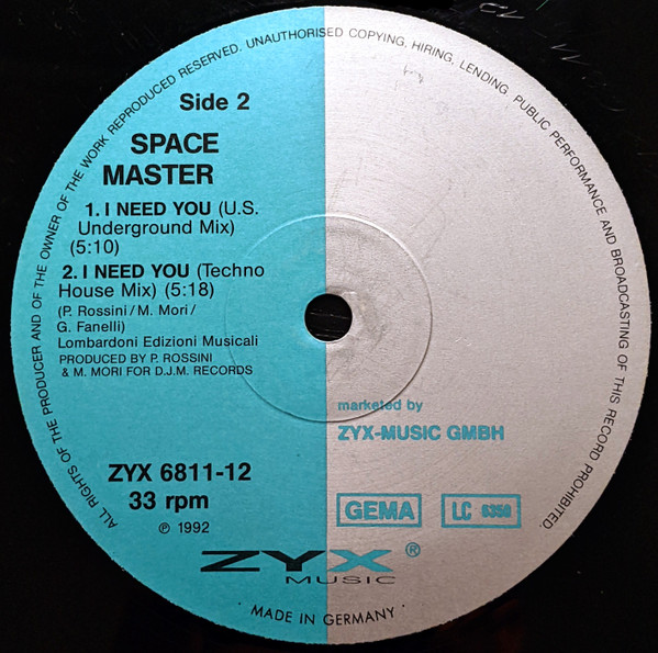 Space Master - I Need You | ZYX Music (ZYX 6811-12) - 4 Space Master - I Need You | ZYX Music (ZYX 6811-12) - 4