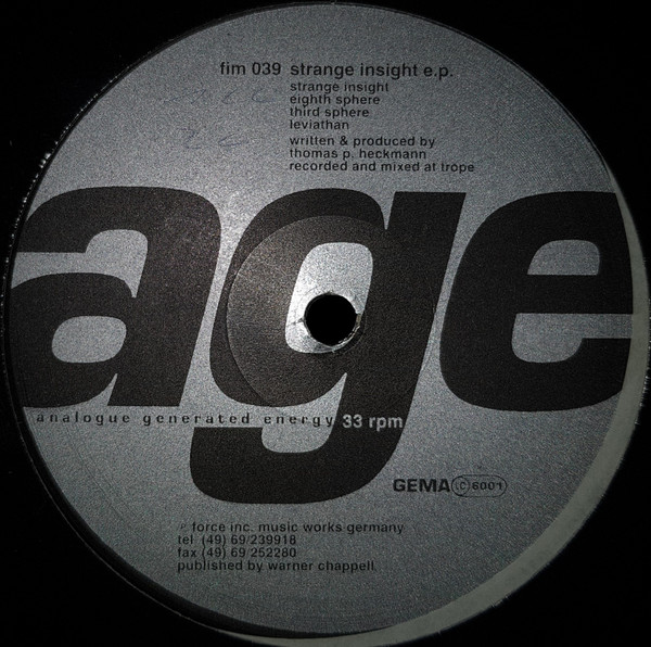 Age - Strange Insight E.P. | Force Inc. Music Works (fim 039)