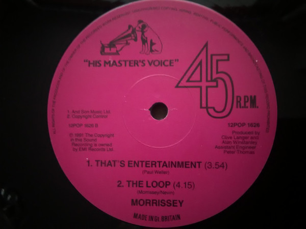 Morrissey - Sing Your Life | His Master's Voice (12POP 1626) - 4