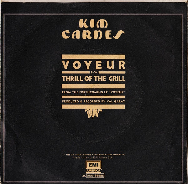 Kim Carnes - Voyeur | EMI America (3C 006-86585) - 2