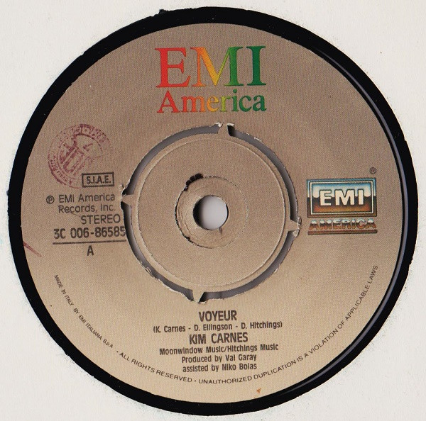 Kim Carnes - Voyeur | EMI America (3C 006-86585) - 3