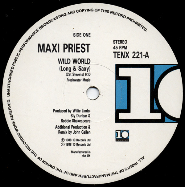 Maxi Priest - Wild World | 10 Records (TENX 221) - 2