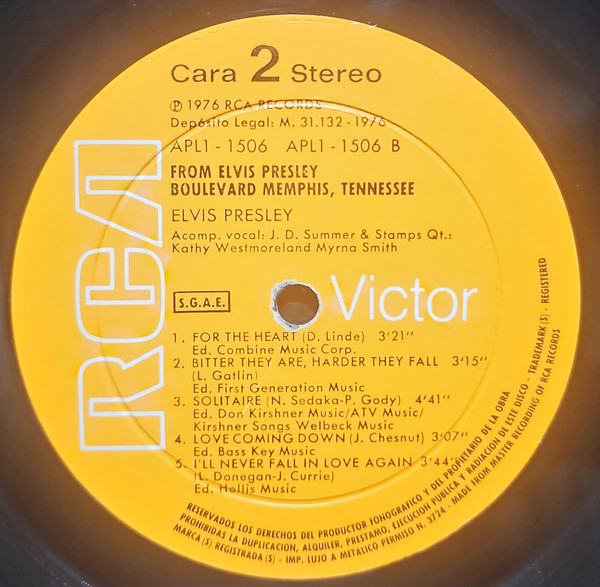 Elvis Presley - From Elvis Presley Boulevard, Memphis, Tennessee | RCA (APL1-1506) - 4