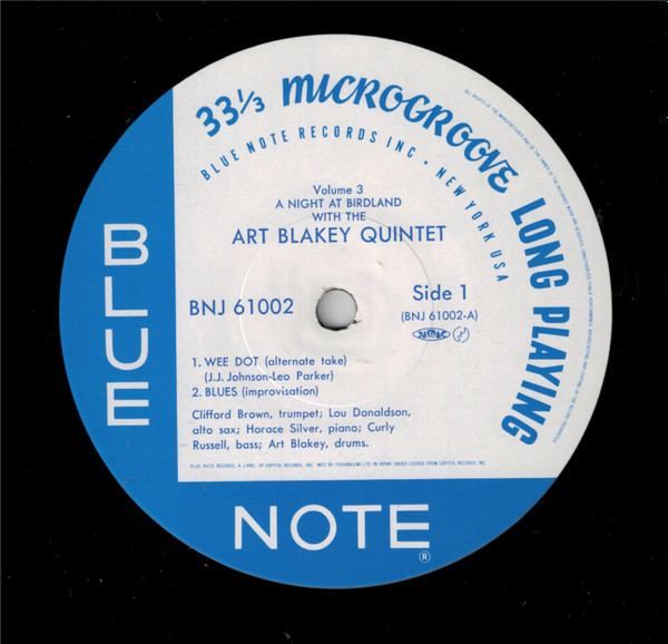 Art Blakey Quintet - A Night At Birdland, Vol. 3 | Blue Note (BNJ 61002) - 3 Art Blakey Quintet - A Night At Birdland, Vol. 3 | Blue Note (BNJ 61002) - 3