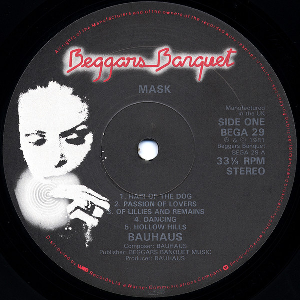 Bauhaus - Mask | Beggars Banquet (BEGA 29) - 5